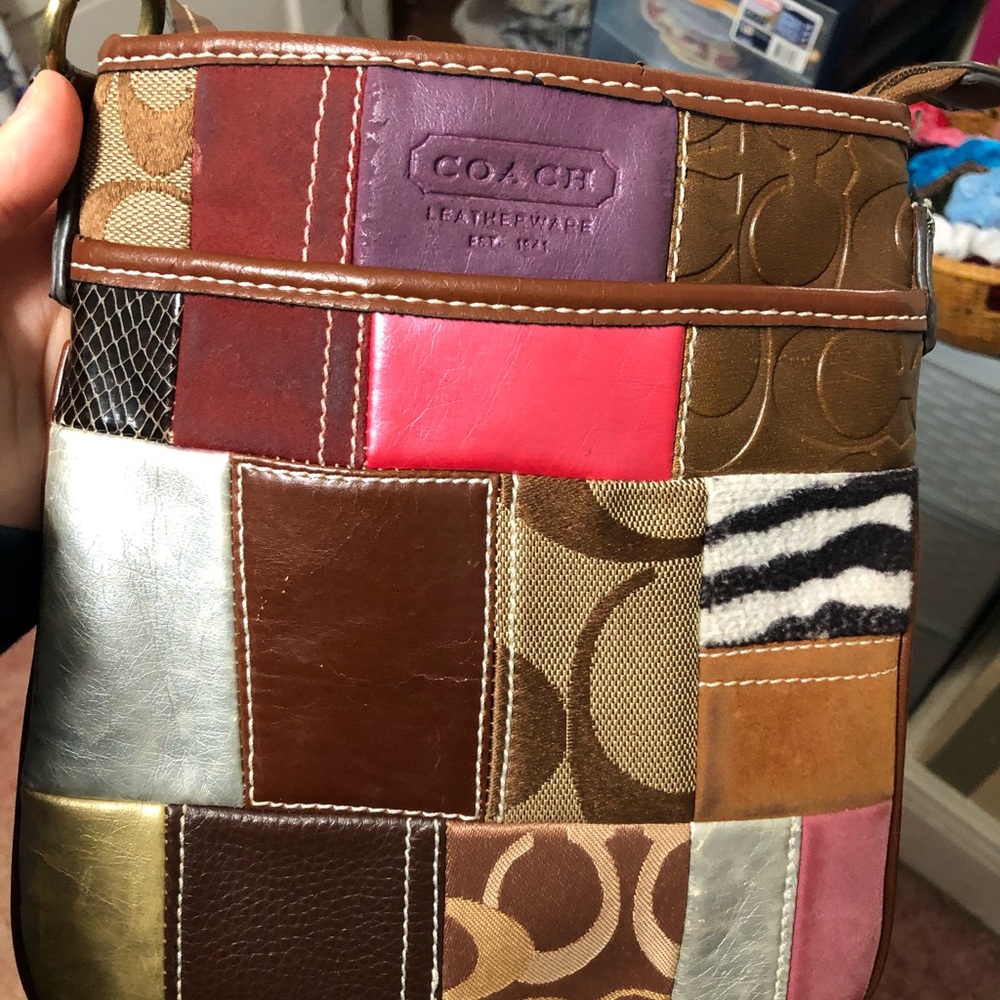 Adorable y2k patchwork coach bag
